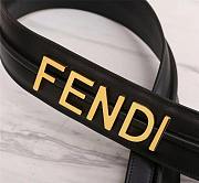 Fendi Strap You Black Leather Shoulder Strap - 2