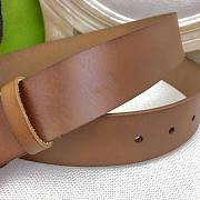 Gucci Leather Belt With Double G Buckle Brown 4cm - 3