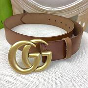 Gucci Leather Belt With Double G Buckle Brown 4cm - 5