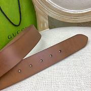 Gucci Leather Belt With Double G Buckle Brown 4cm - 4