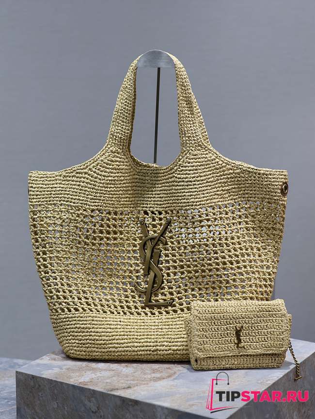 YSL Icare In Raffia 772191 - 1