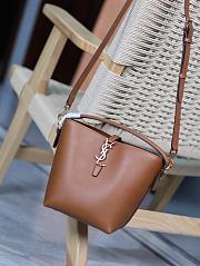 YSL Le 37 Small In Shiny Leather 749036 Brown Size 17 X 20 X 13 CM - 4