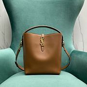 YSL Le 37 In Shiny Leather 742828 Brown Size 20 X 25 X 16 CM - 1