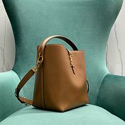 YSL Le 37 In Shiny Leather 742828 Brown Size 20 X 25 X 16 CM - 3