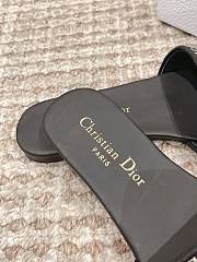 Dior Dway Slide Black Embroidered Cotton - 5