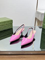 Gucci Signoria Slingback Pump 782832 Pink Patent 4.5cm - 5