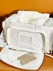 Chanel Large Bowling Bag Nylon & Silver-Tone Metal White AS4364 Size 16 × 35 × 20 cm - 2