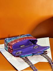Chanel Small Flap Bag Gradient Sequins Multicolour AS4561 Size 14 × 21 × 8 cm - 3