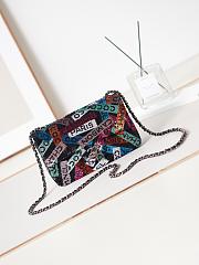 Chanel Small Flap Bag Sequins & Ruthenium-Finish Metal Multicolour AS4418 Size 14 × 22 × 7 cm - 1