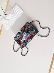 Chanel Small Flap Bag Sequins & Ruthenium-Finish Metal Multicolour AS4418 Size 14 × 22 × 7 cm - 5