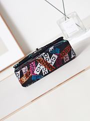Chanel Small Flap Bag Sequins & Ruthenium-Finish Metal Multicolour AS4418 Size 14 × 22 × 7 cm - 2