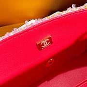 Chanel Mini Flap Bag Tweed Orange & Pink A69900 Size 12 × 20 × 6 cm - 4