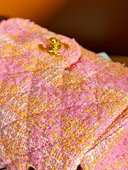 Chanel Mini Flap Bag Tweed Orange & Pink A69900 Size 12 × 20 × 6 cm - 3