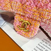 Chanel Mini Flap Bag Tweed Orange & Pink A69900 Size 12 × 20 × 6 cm - 2