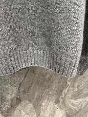 Prada Grey Wool Cashmere & Lamé Crew-neck Sweater - 4