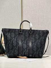 Dior Weekender 40 Bag Black Maxi Dior Oblique Jacquard Size 40 x 33 x 22.5 cm - 3