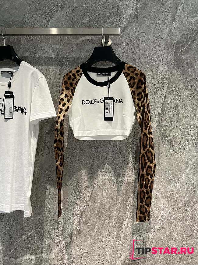 Long-Sleeved T-Shirt With Dolce&Gabbana Logo - 1