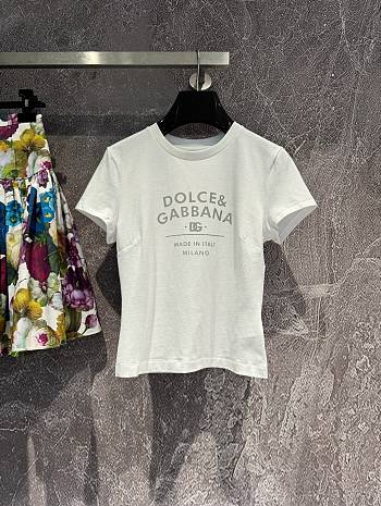 Jersey T-Shirt With Dolce&Gabbana Lettering