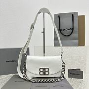 Balenciaga Women's BB Soft Small Flap Bag In Optic White Size 23x14x3 cm - 1
