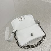 Balenciaga Women's BB Soft Small Flap Bag In Optic White Size 23x14x3 cm - 2