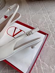 Valentino The Bold Edition Vlogo Calfskin Slingback Ballerinas Ivory White - 4