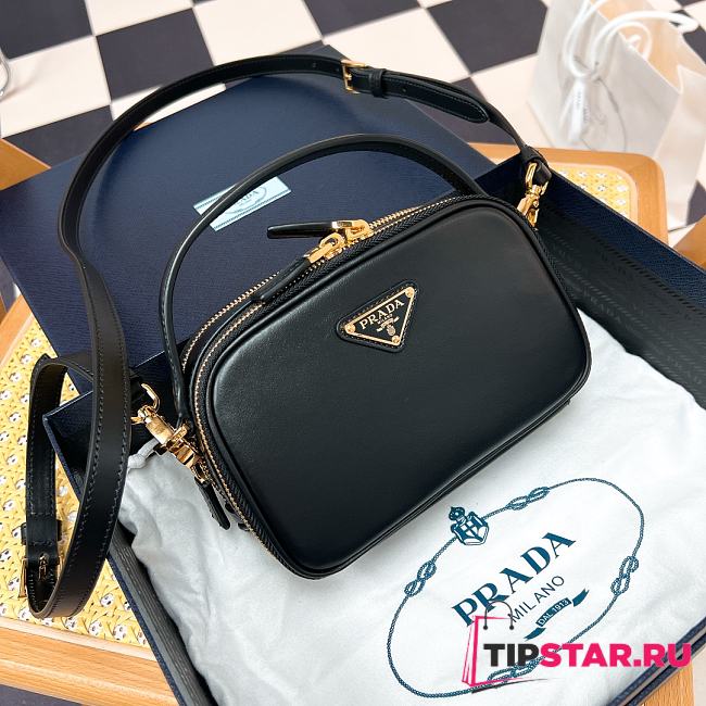 Prada Odette Leather Mini-bag Black Size 13x18x6 cm - 1