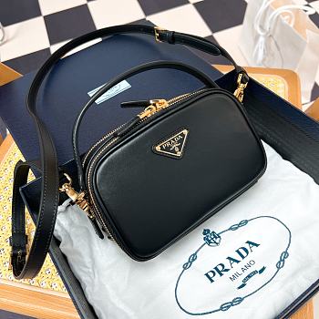 Prada Odette Leather Mini-bag Black Size 13x18x6 cm
