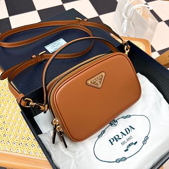 Prada Odette Leather Mini-bag Brown Size 13x18x6 cm