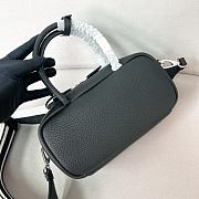 Prada Leather Top-Handle Bag Black Size 24x12x8 cm - 5