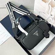 Prada Leather Top-Handle Bag Black Size 24x12x8 cm - 3