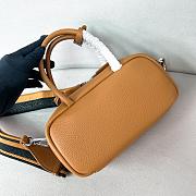 Prada Leather Top-Handle Bag Brown Size 24x12x8 cm - 5