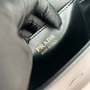 Prada Arqué Leather Shoulder Bag With Flap Black Size 12x23x6 cm - 4