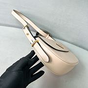 Prada Arqué Leather Shoulder Bag With Flap Beige Size 12x23x6 cm - 2