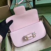 Gucci Horsebit 1955 Small Shoulder Bag 735178 Pink Leather Size 24x13x5.5 cm - 4