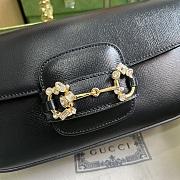 Gucci Horsebit 1955 Small Shoulder Bag 735178 Black Leather Size 24x13x5.5 cm - 3