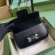 Gucci Horsebit 1955 Small Shoulder Bag 735178 Black Leather Size 24x13x5.5 cm - 2