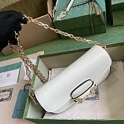 Gucci Horsebit 1955 Small Shoulder Bag 735178 White Leather Size 24x13x5.5 cm - 5