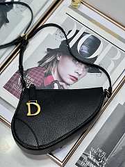 Dior Saddle Shoulder Pouch Black Goatskin Size 20 x 15 x 4 cm - 5