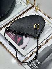 Dior Saddle Shoulder Pouch Black Goatskin Size 20 x 15 x 4 cm - 4