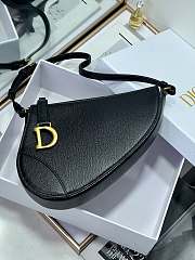 Dior Saddle Shoulder Pouch Black Goatskin Size 20 x 15 x 4 cm - 2