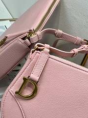 Dior Saddle Shoulder Pouch Pink Goatskin Size 20 x 15 x 4 cm - 3