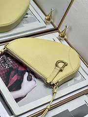 Dior Saddle Shoulder Pouch Yellow Goatskin Size 20 x 15 x 4 cm - 5