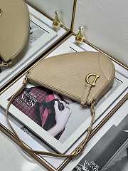 Dior Saddle Shoulder Pouch Biscuit Beige Goatskin Size 20 x 15 x 4 cm - 3