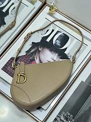 Dior Saddle Shoulder Pouch Biscuit Beige Goatskin Size 20 x 15 x 4 cm - 2