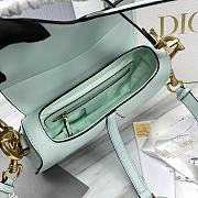 Dior Saddle Bag with Strap Placid Blue Smooth Calfskin Size 25.5 x 20 x 6.5 cm - 4