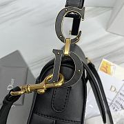 Dior Saddle Bag with Strap Black Smooth Calfskin Size 25.5 x 20 x 6.5 cm - 5