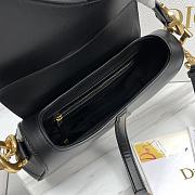 Dior Saddle Bag with Strap Black Smooth Calfskin Size 25.5 x 20 x 6.5 cm - 4