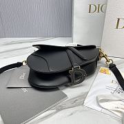 Dior Saddle Bag with Strap Black Smooth Calfskin Size 25.5 x 20 x 6.5 cm - 3