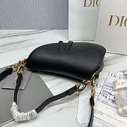 Dior Saddle Bag with Strap Black Smooth Calfskin Size 25.5 x 20 x 6.5 cm - 2