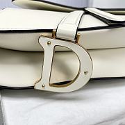 Dior Saddle Bag with Strap Dusty Ivory Smooth Calfskin Size 25.5 x 20 x 6.5 cm - 5